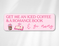 Iced Coffee and Romance Book Bookmark
