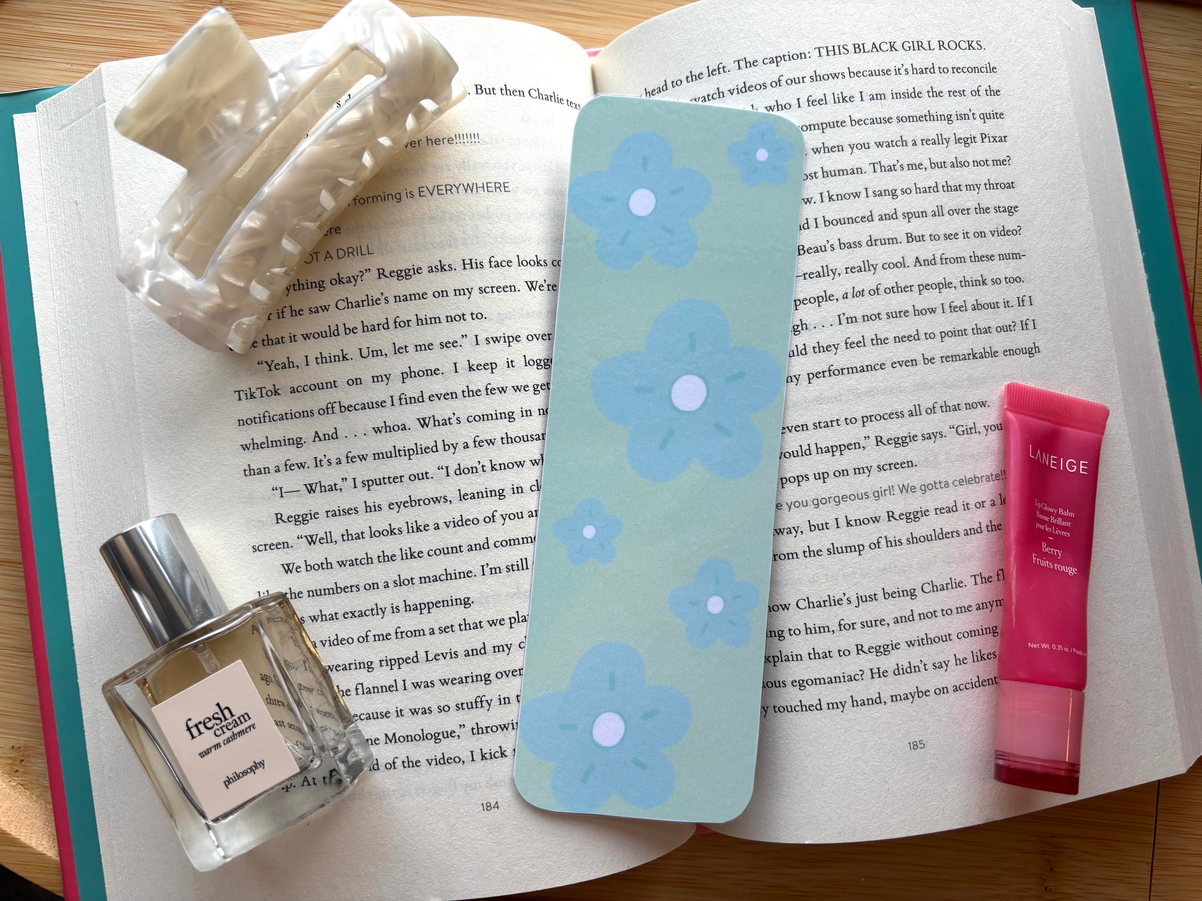 Green Flowers Bookmark