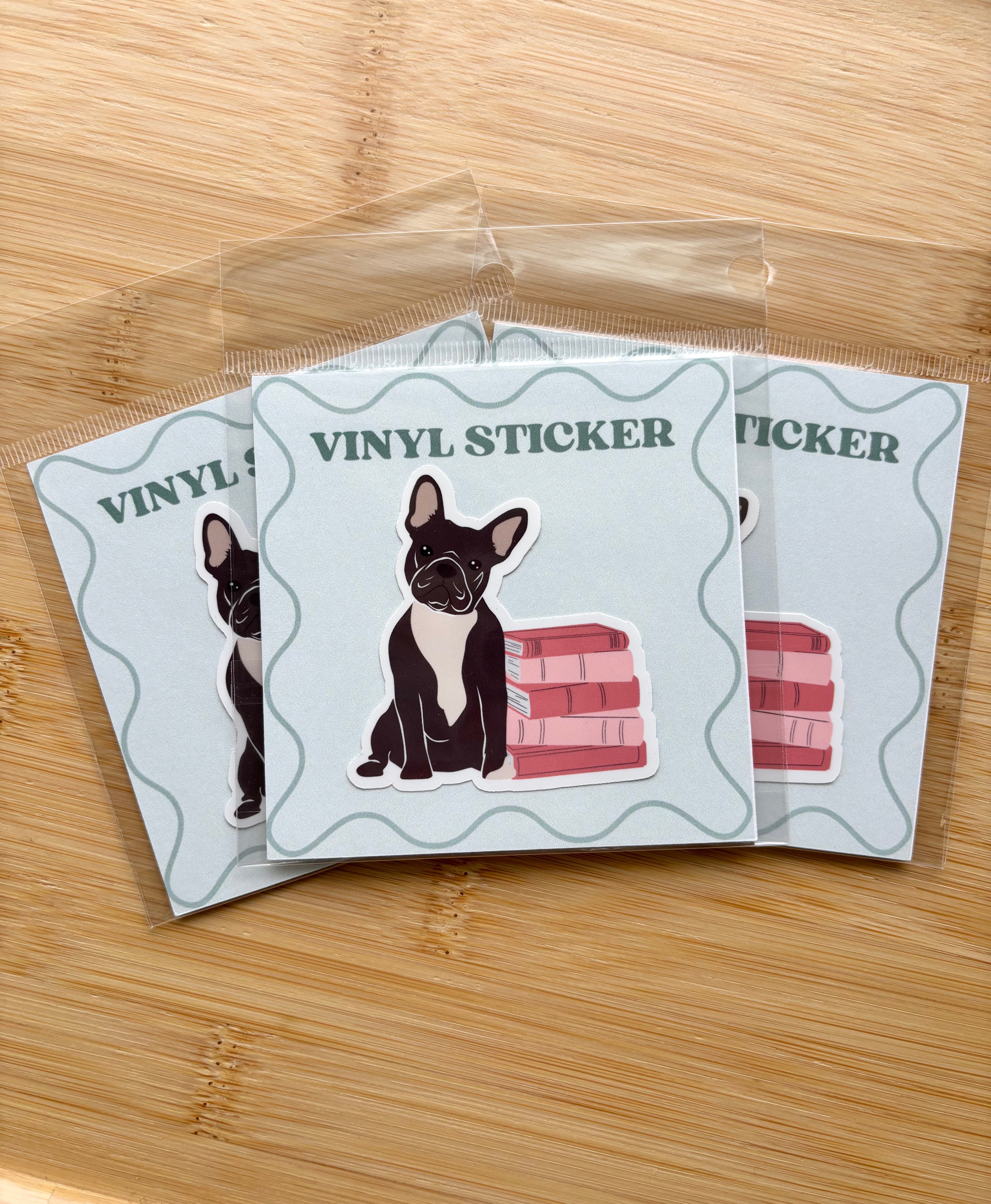 Dog on Books Sticker