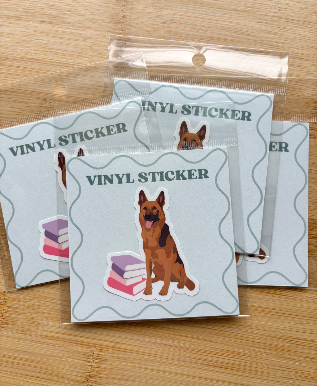 Dog on Books Sticker