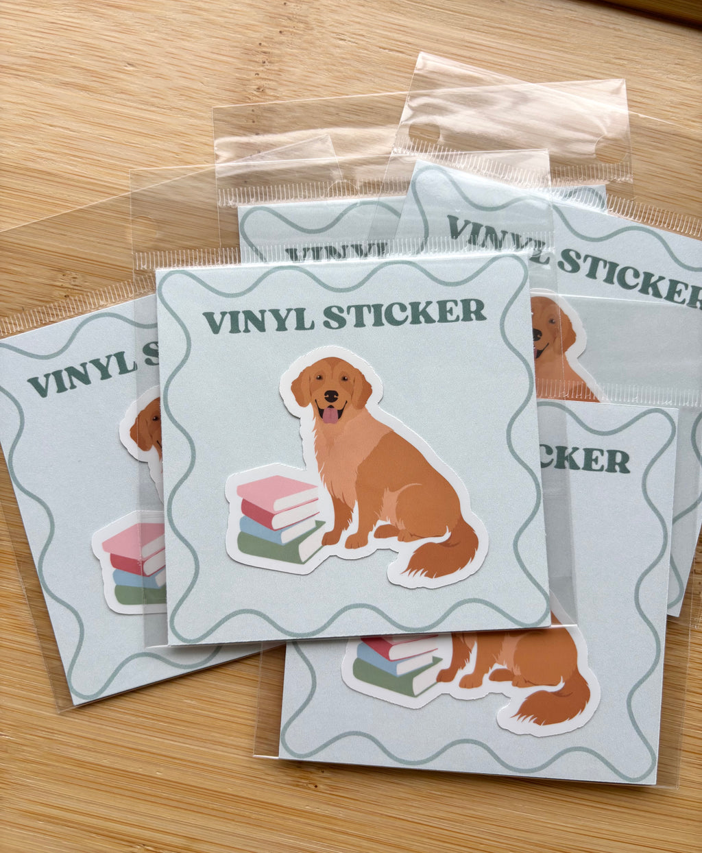 Dog on Books Sticker