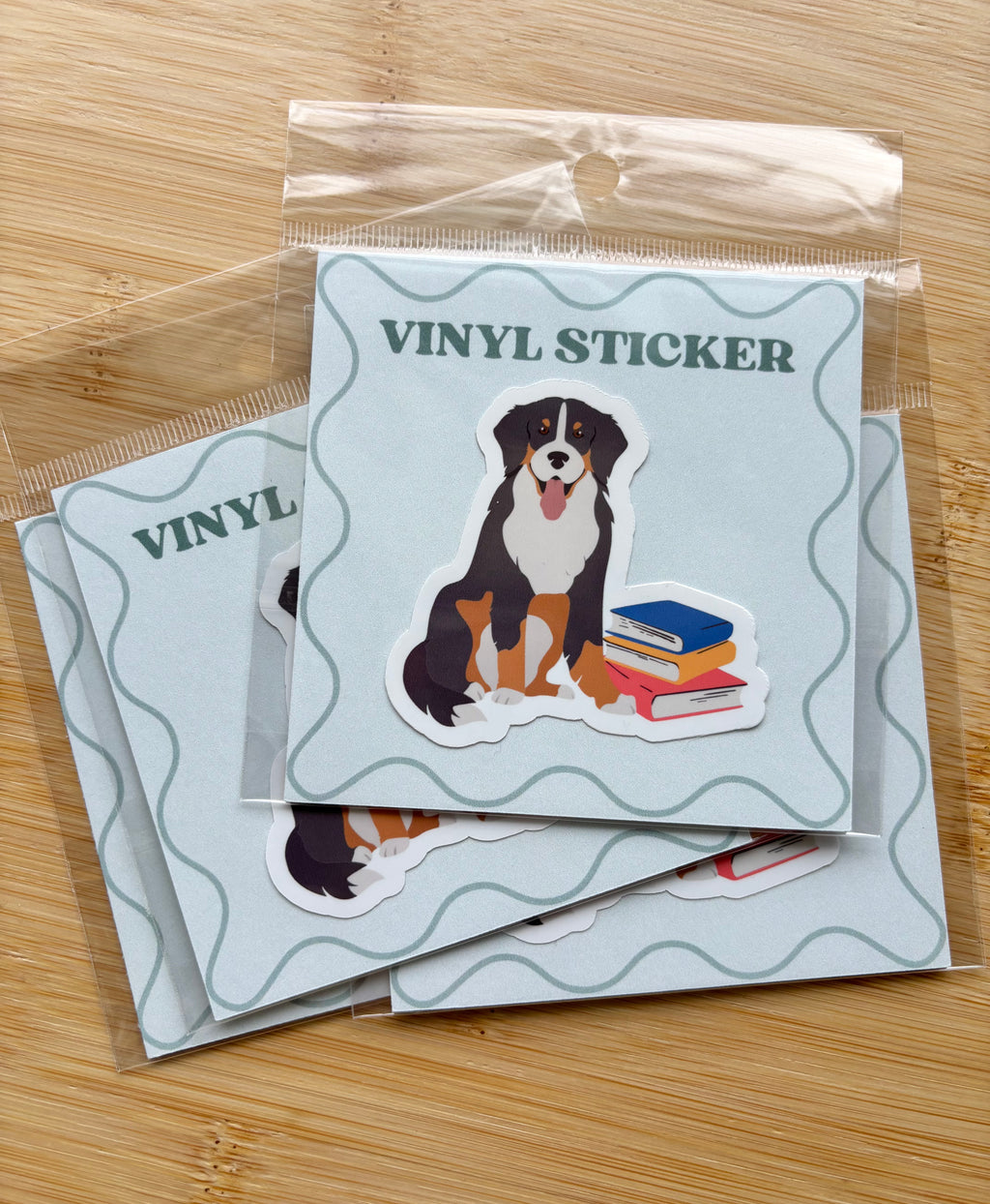 Dog on Books Sticker