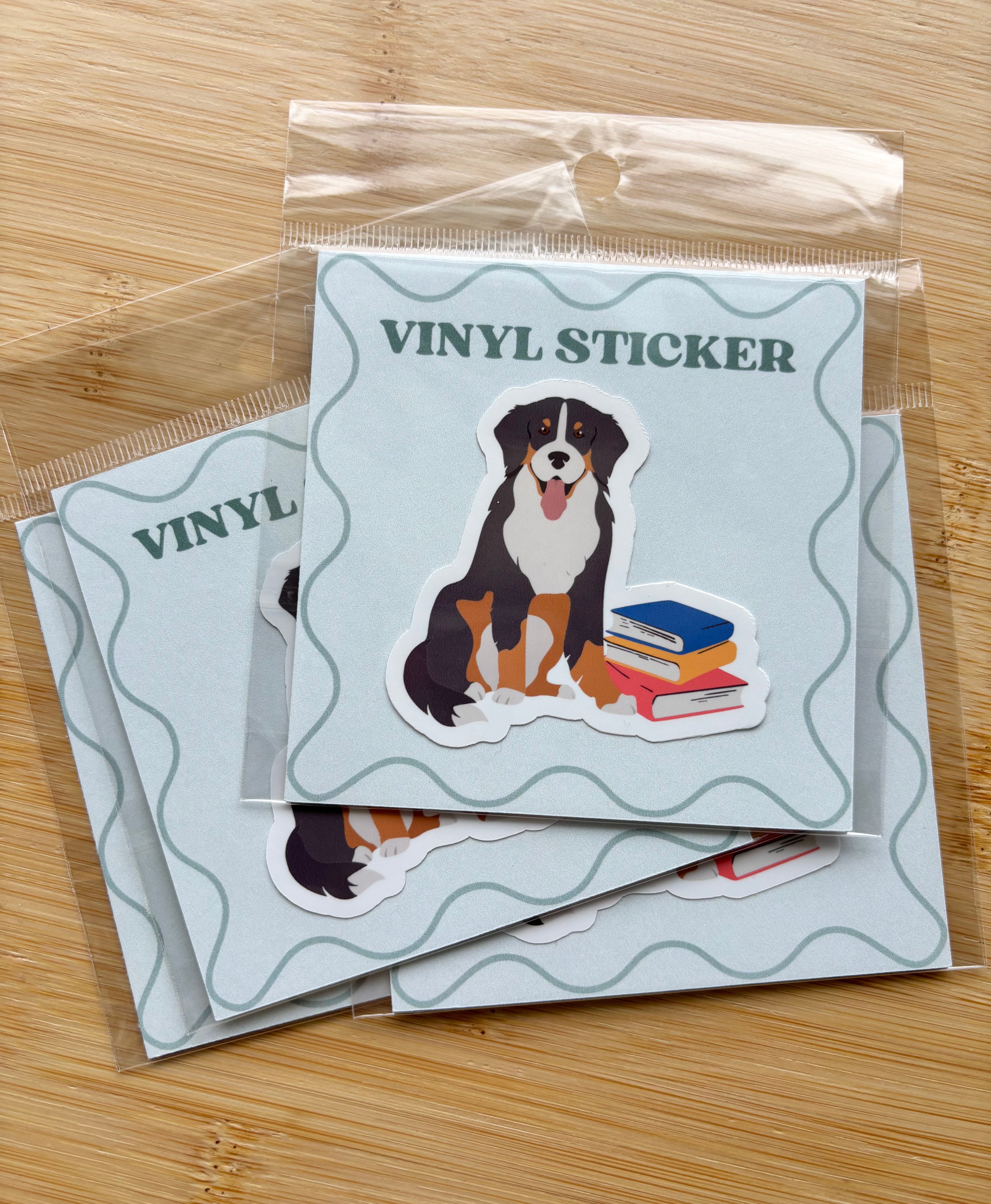 Dog on Books Sticker