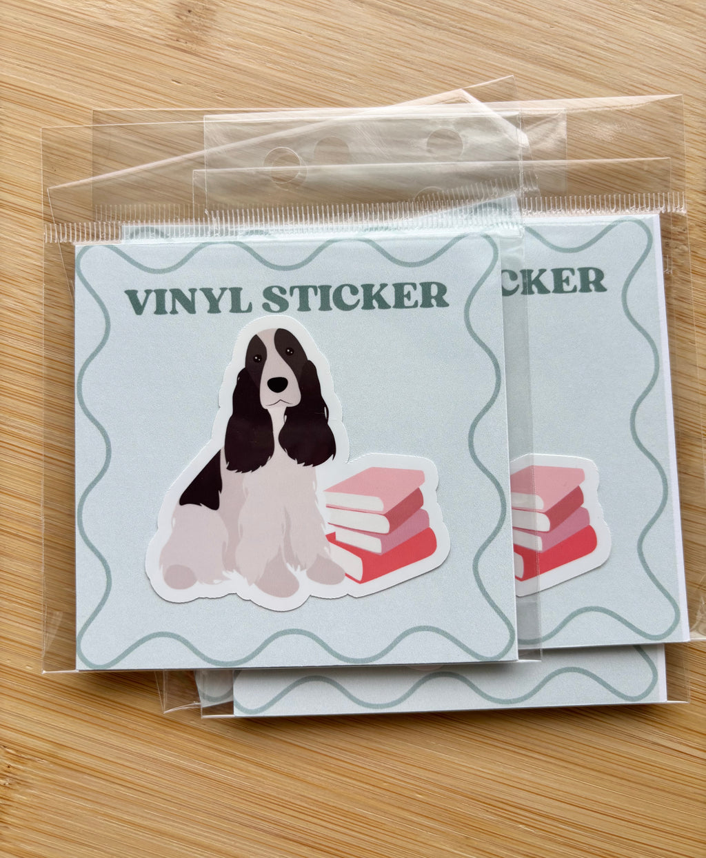Dog on Books Sticker
