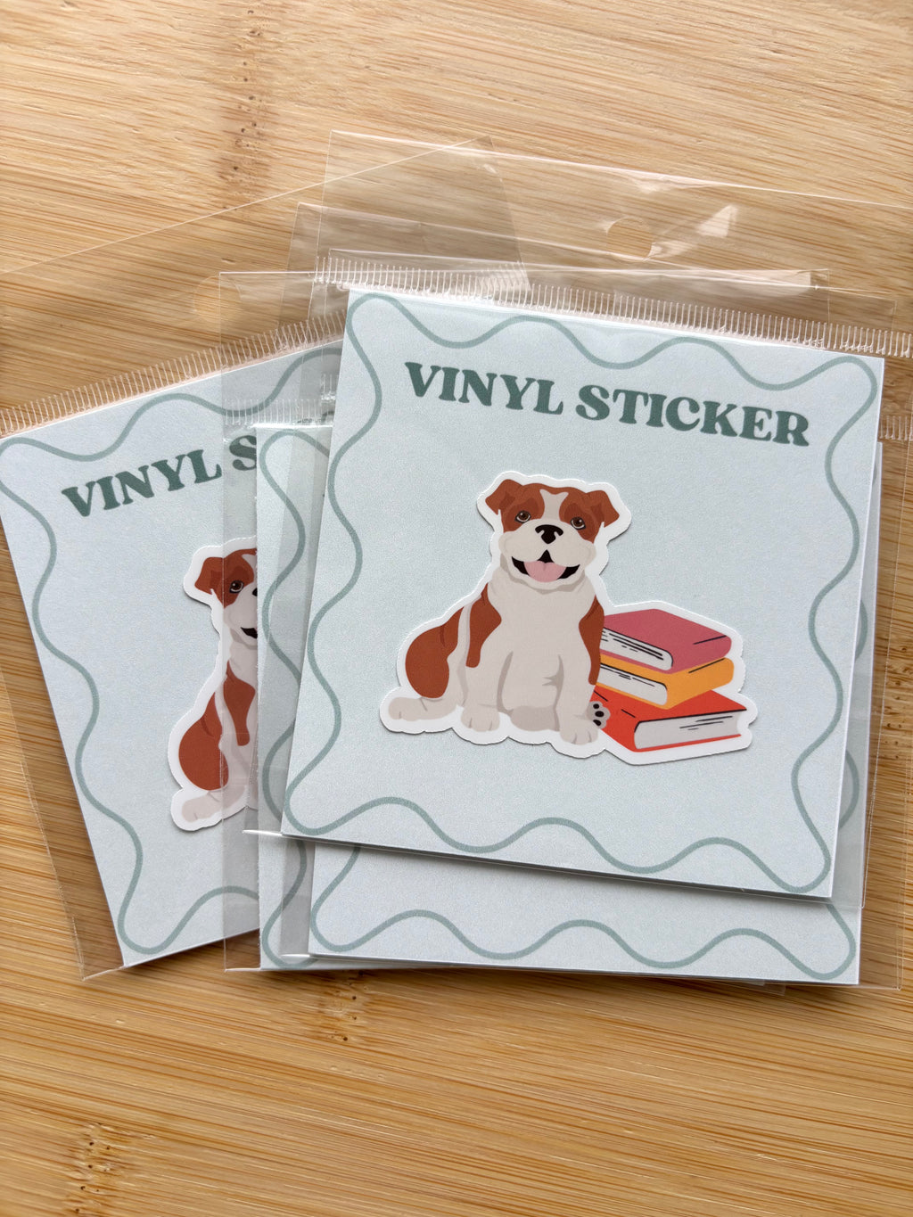 Dog on Books Sticker