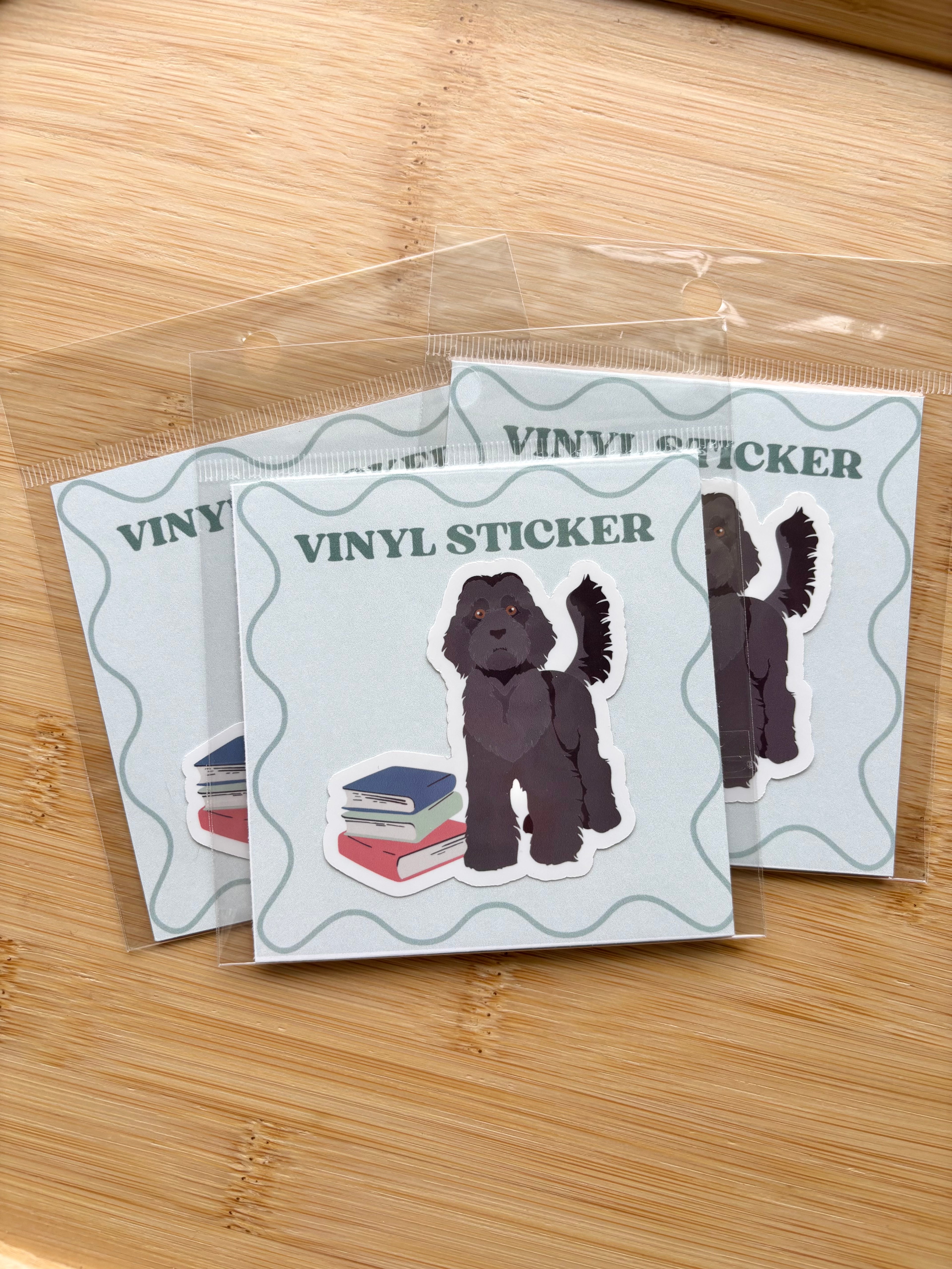 Dog on Books Sticker