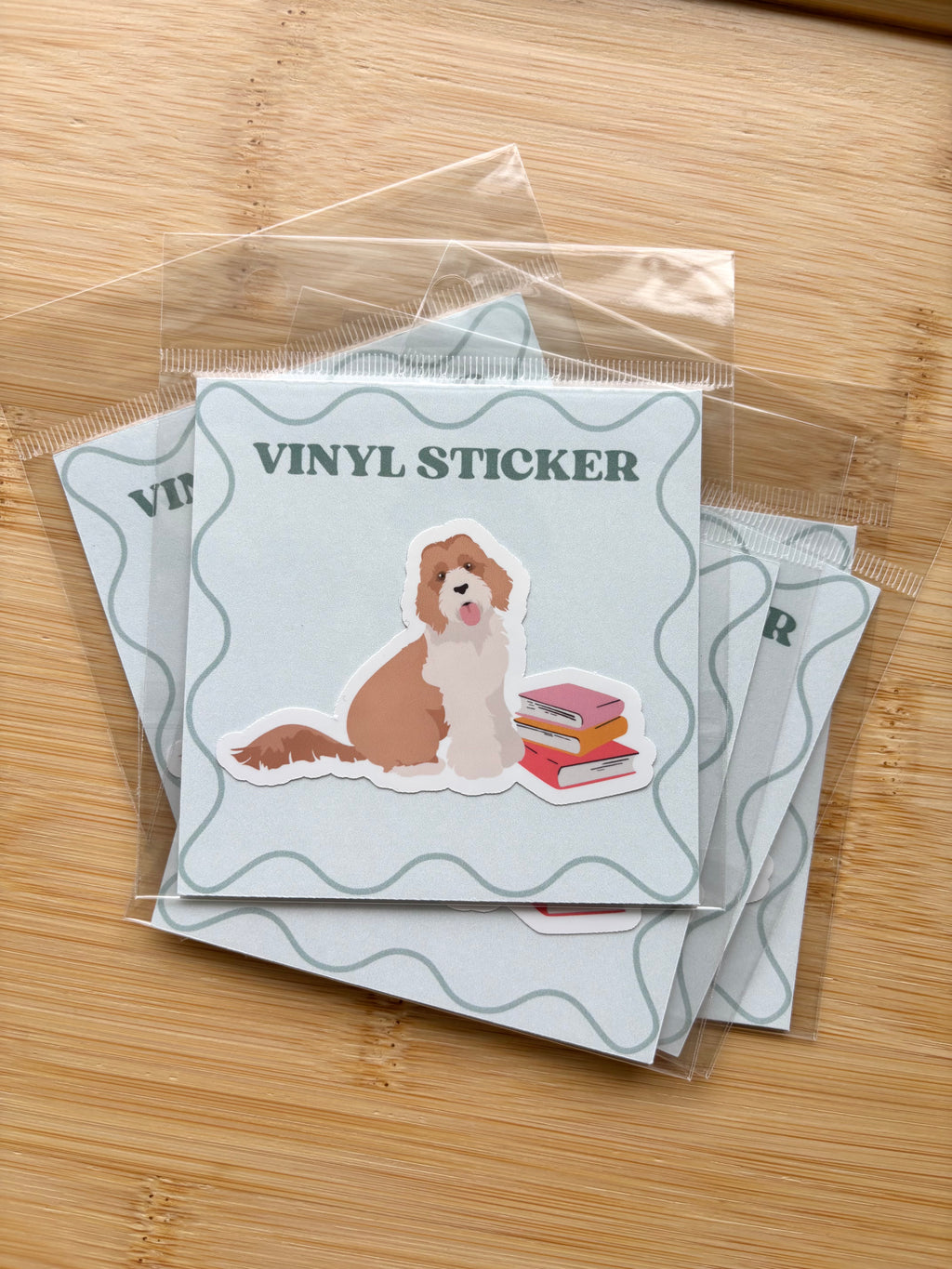 Dog on Books Sticker