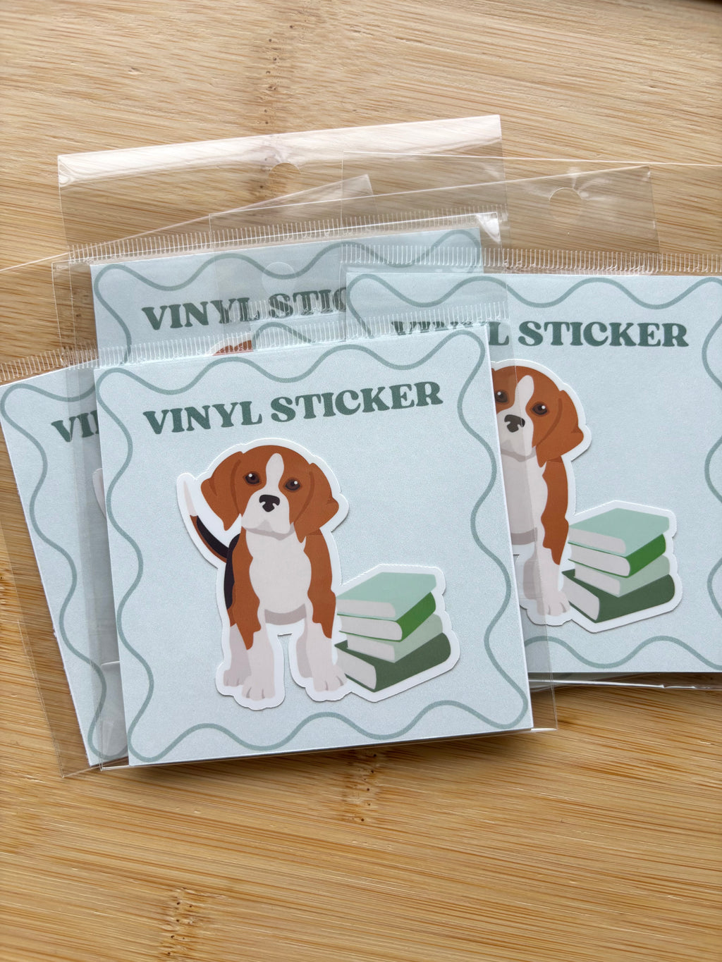 Dog on Books Sticker