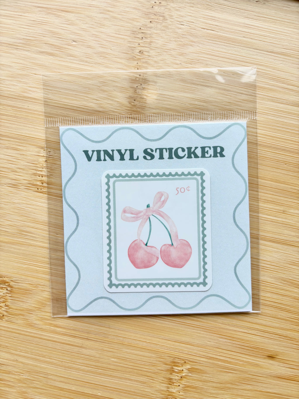 Cherry Stamp Sticker