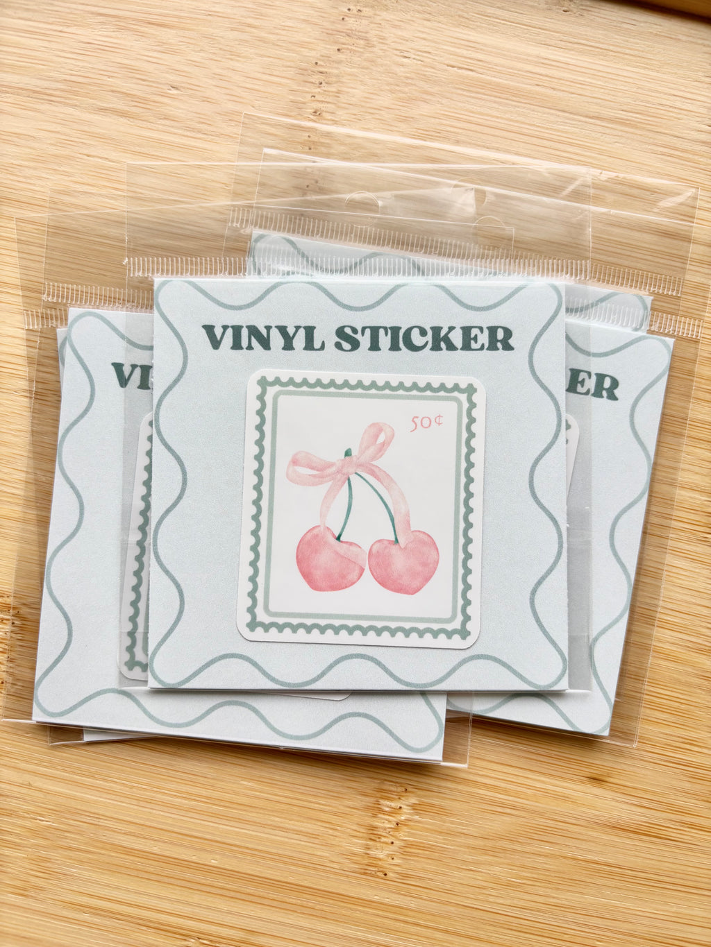 Cherry Stamp Sticker