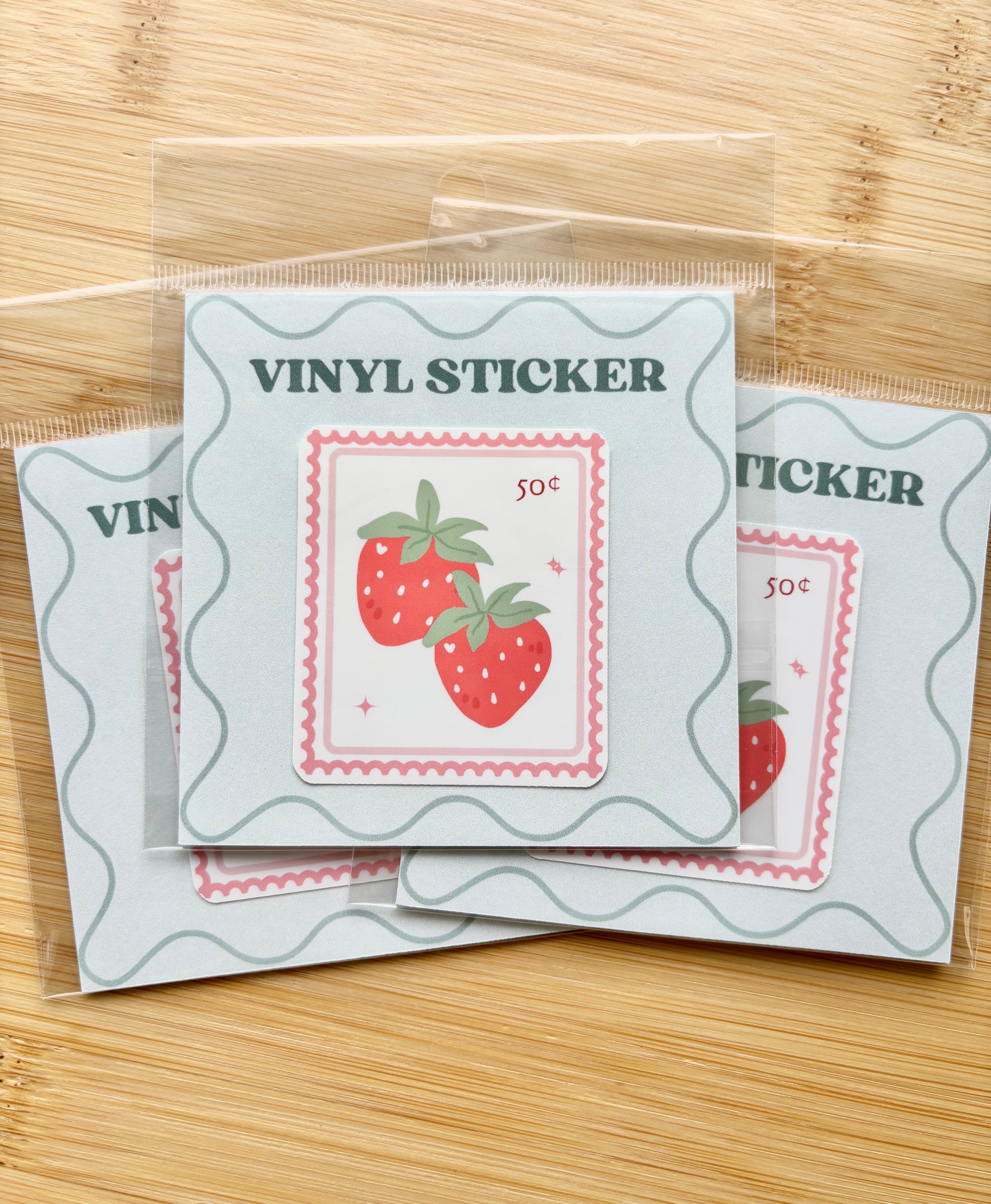 Strawberry Stamp Sticker