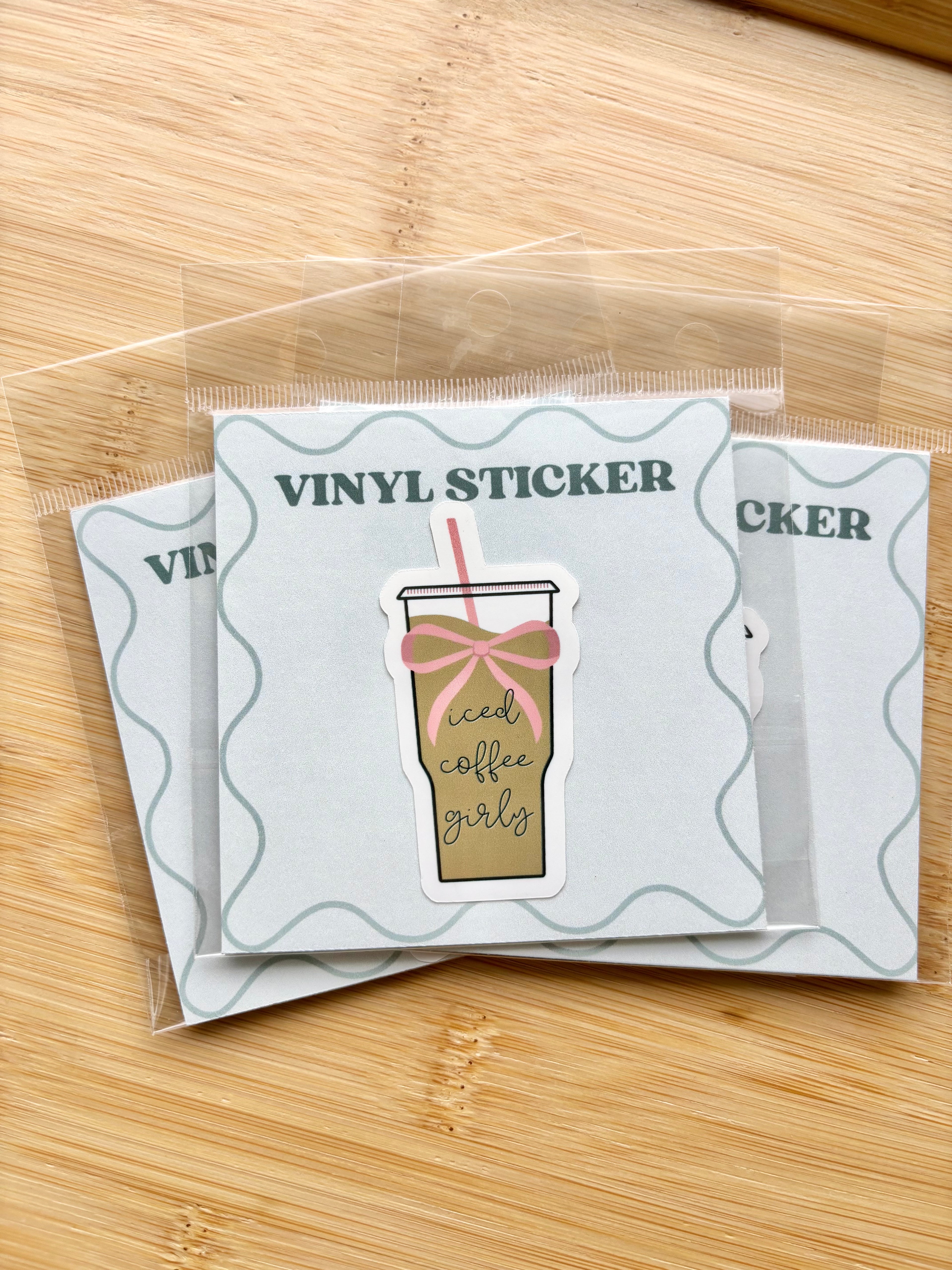 Iced Coffee Girly Sticker