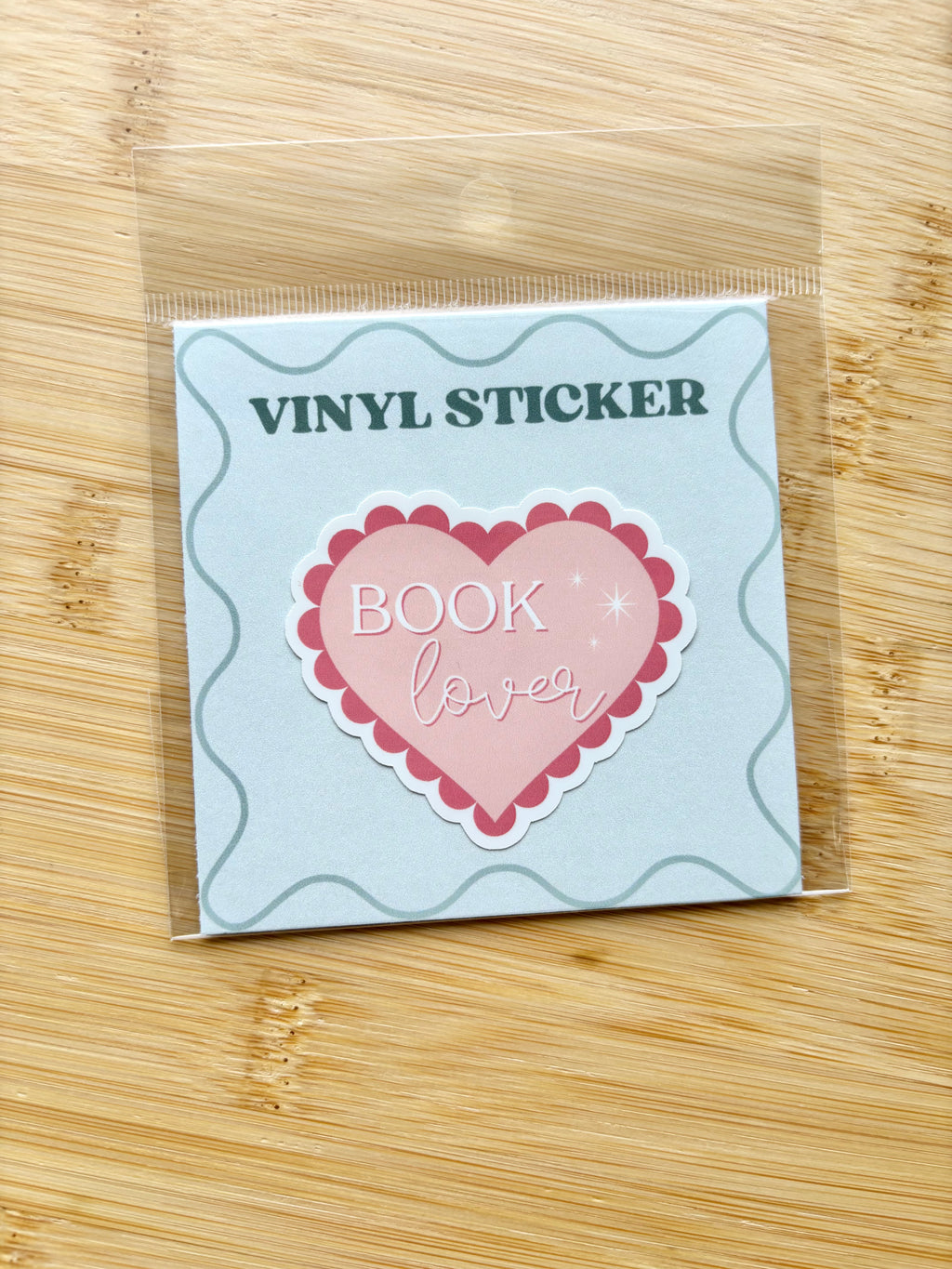 Book Lover Heart Sticker