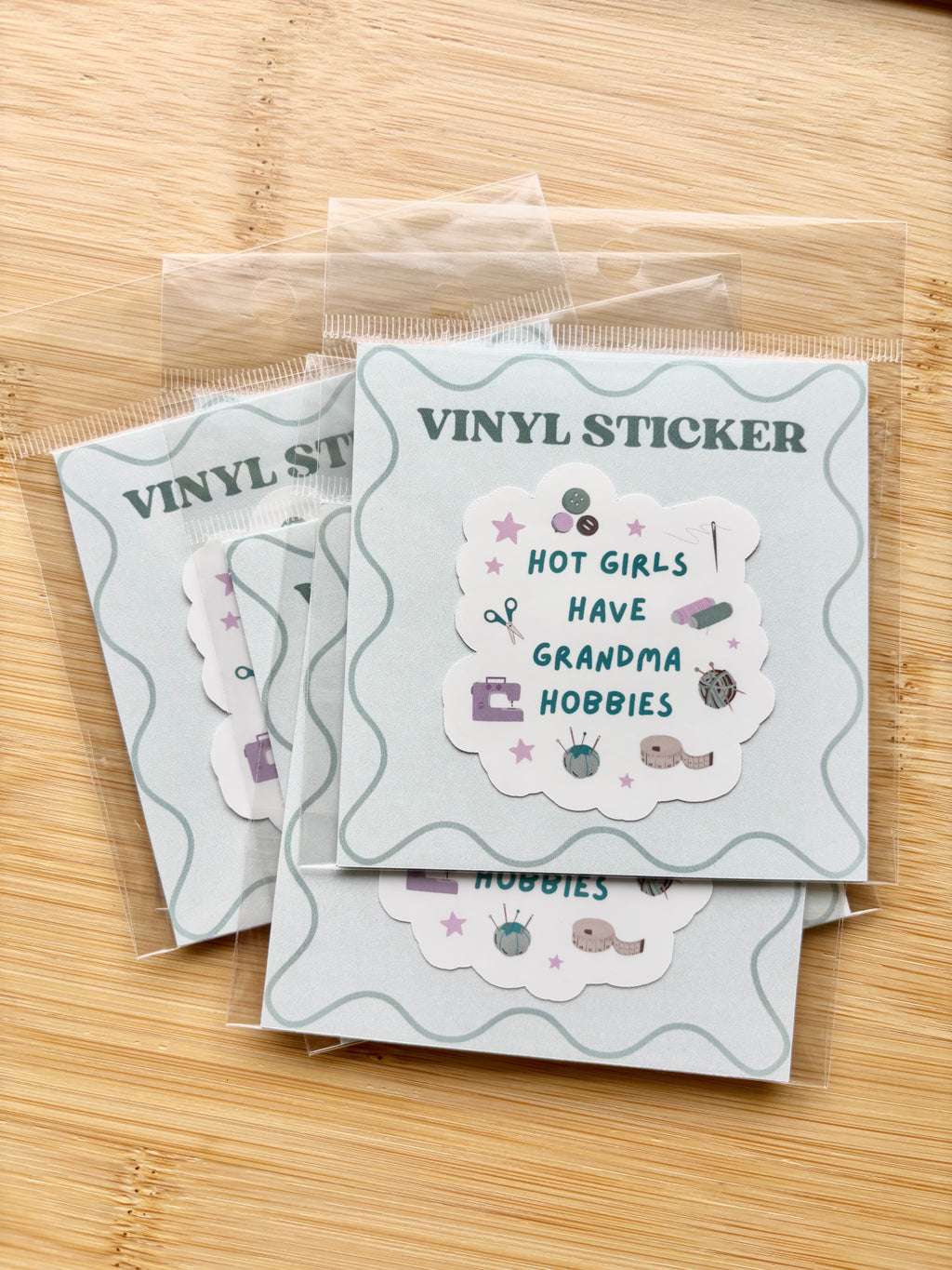 Hot Girls Have Grandma Hobbies Sticker