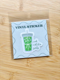 Iced Matcha Girly Sticker