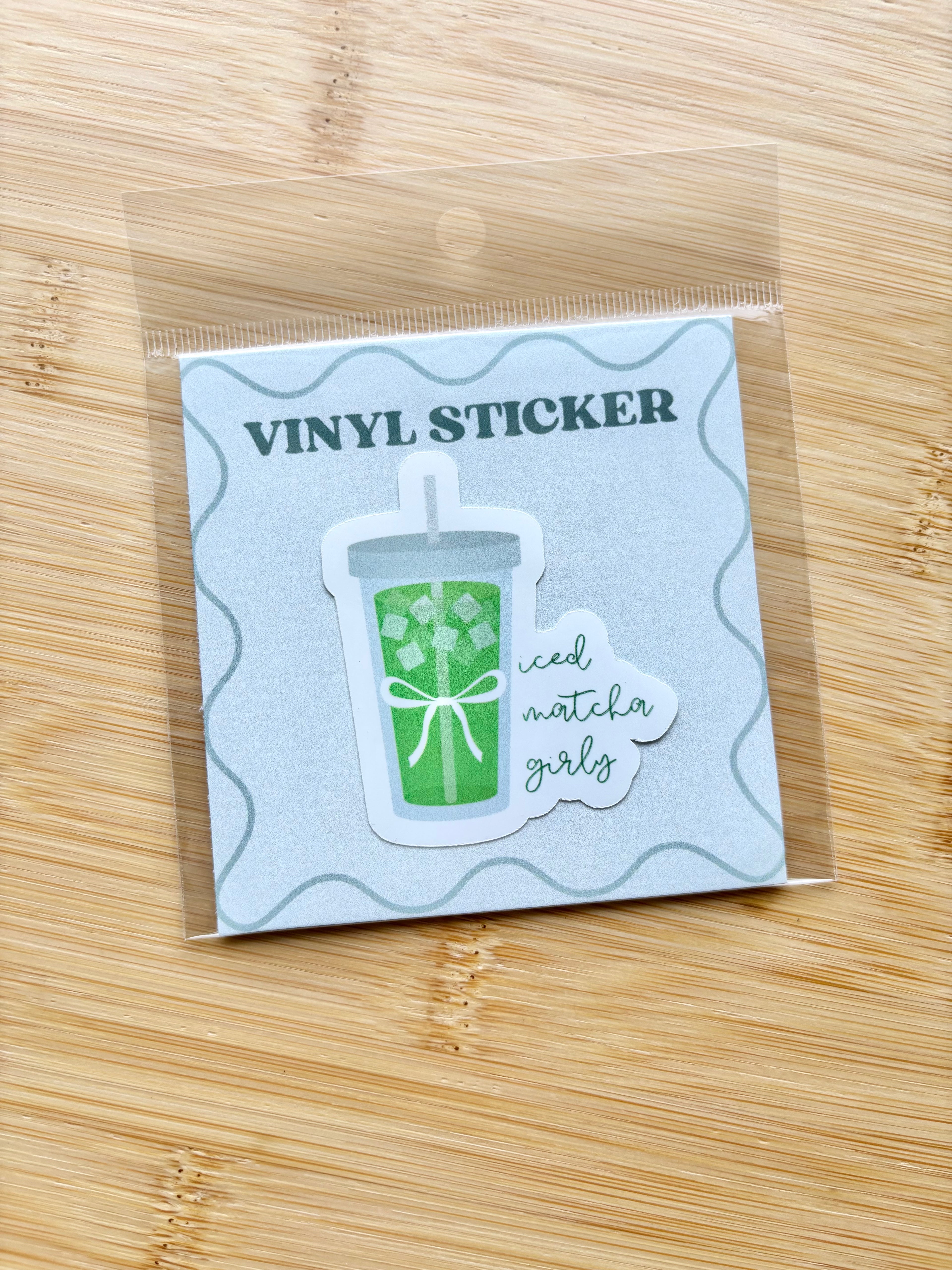 Iced Matcha Girly Sticker