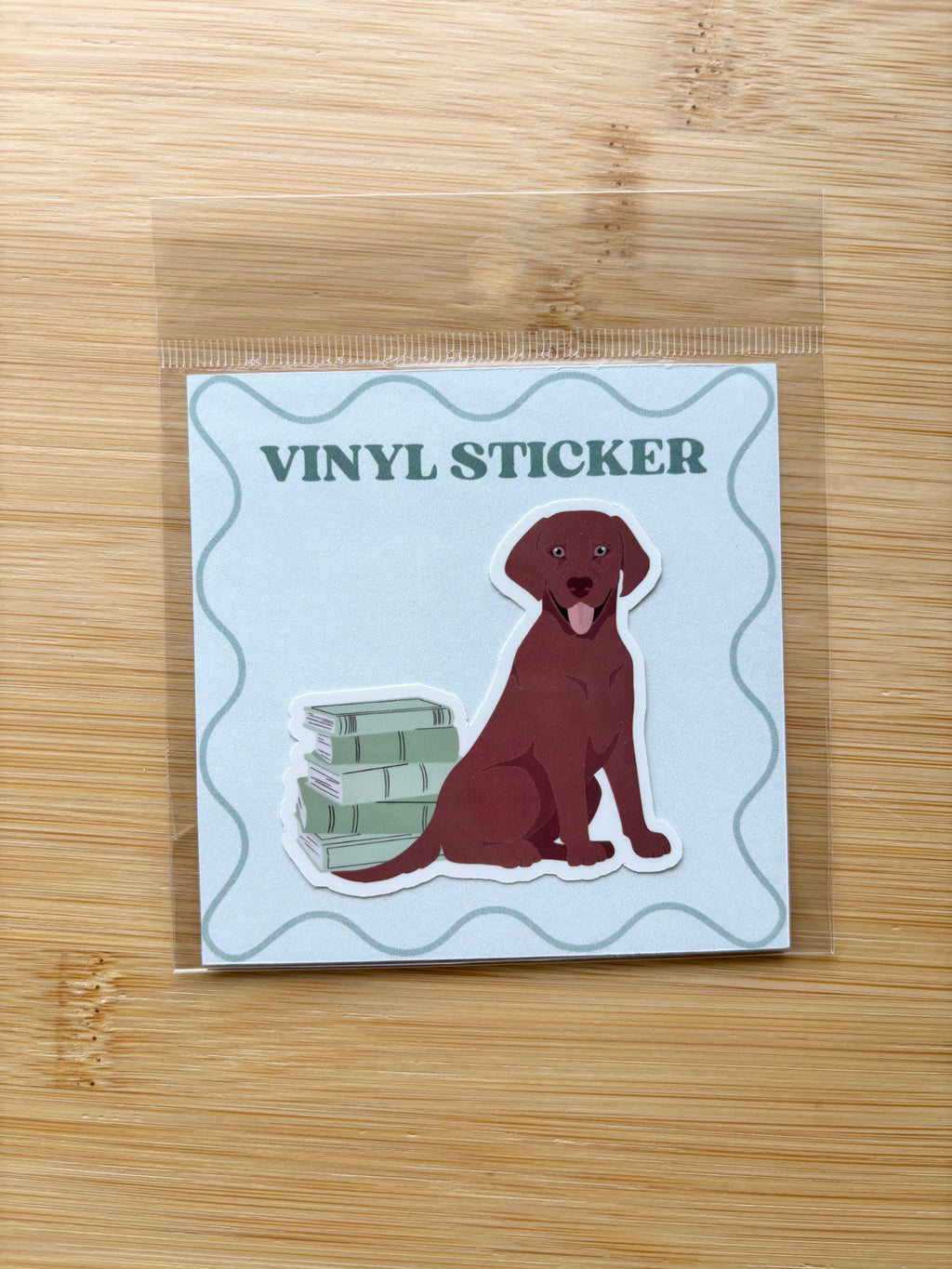 Dog on Books Sticker