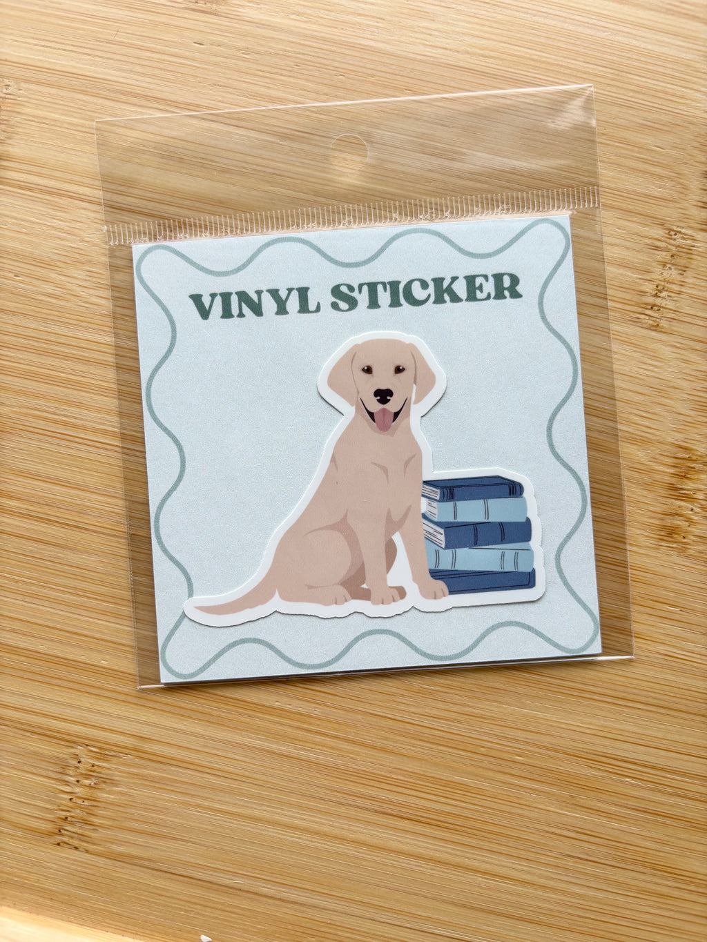 Dog on Books Sticker