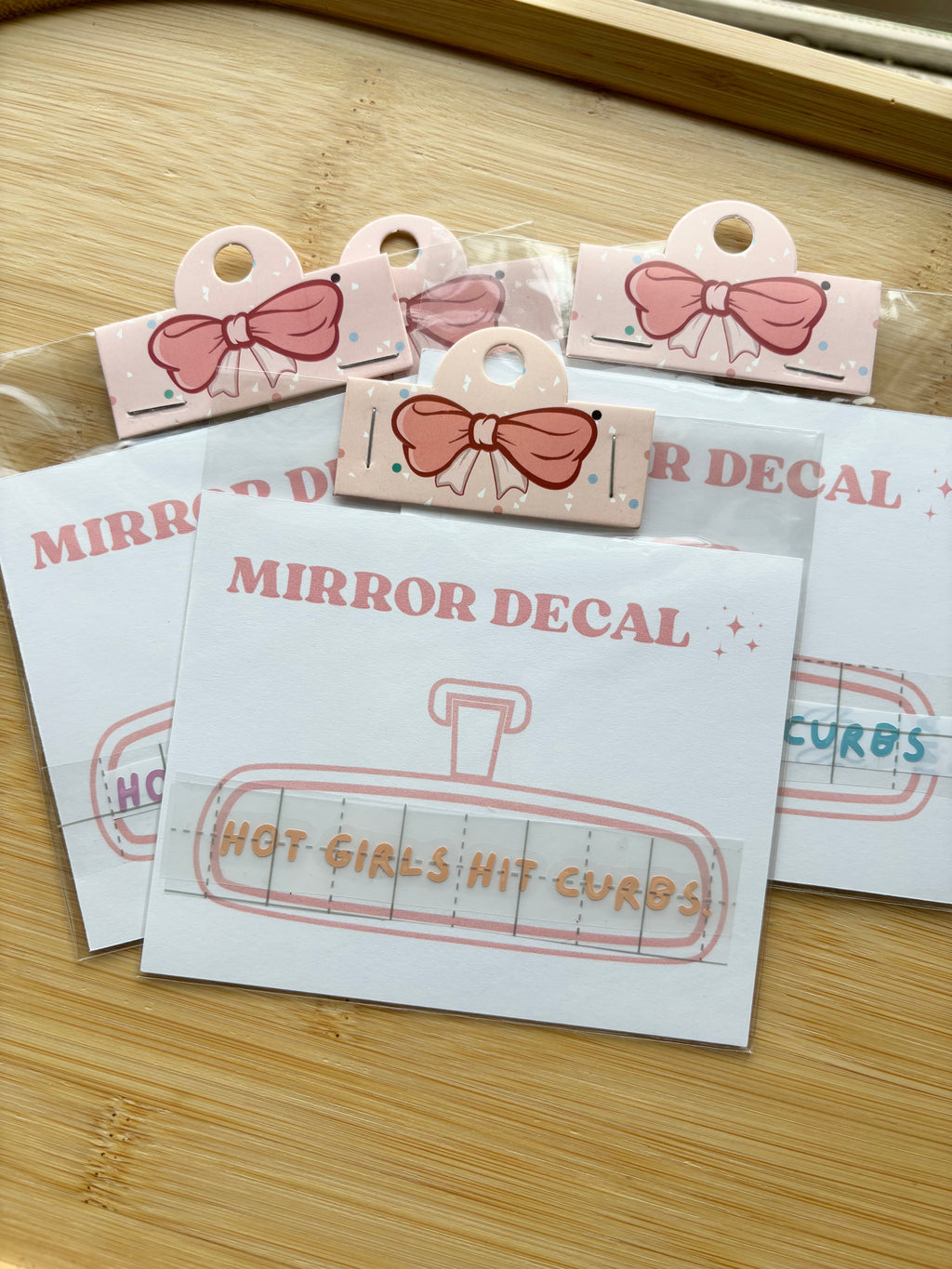 Hot Girls Hit Curbs Mirror Decal