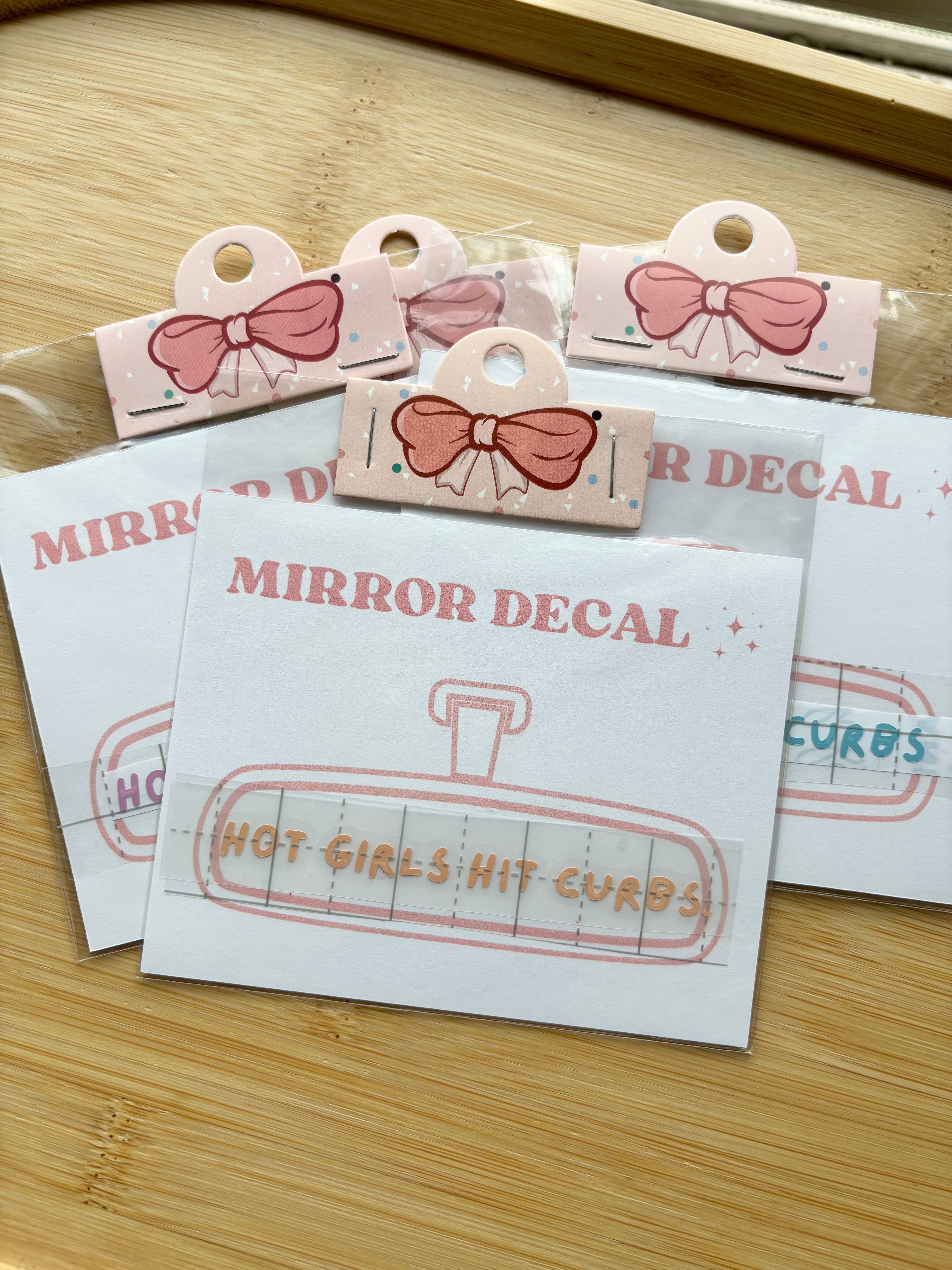 Hot Girls Hit Curbs Mirror Decal